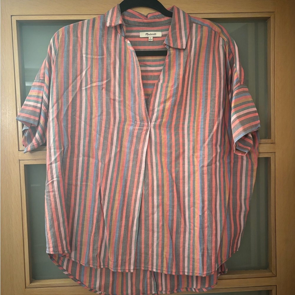 Madewell Multicolor Striped Collared Shirt
